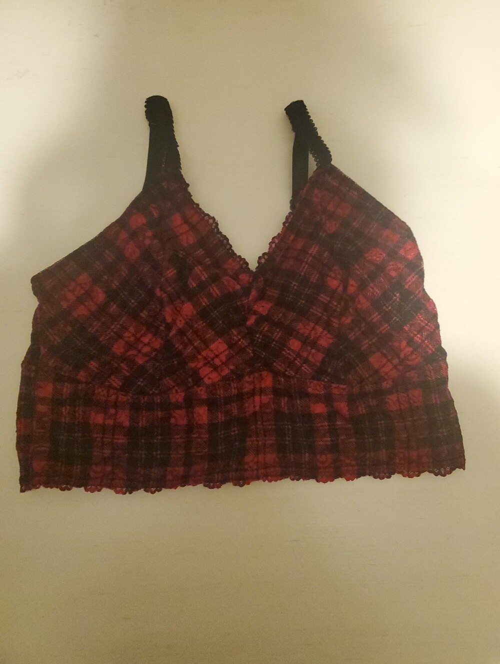 Torrid, Everyday Plaid Bralette - Red and Black